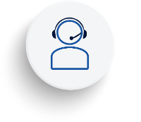 Line drawing of customer service representative wearing headphones