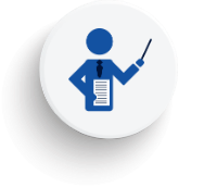 Line drawing of customer service representative wearing headphones